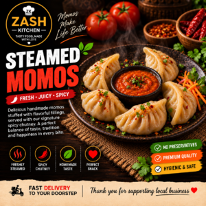 Steamed Momos – 5 Pieces