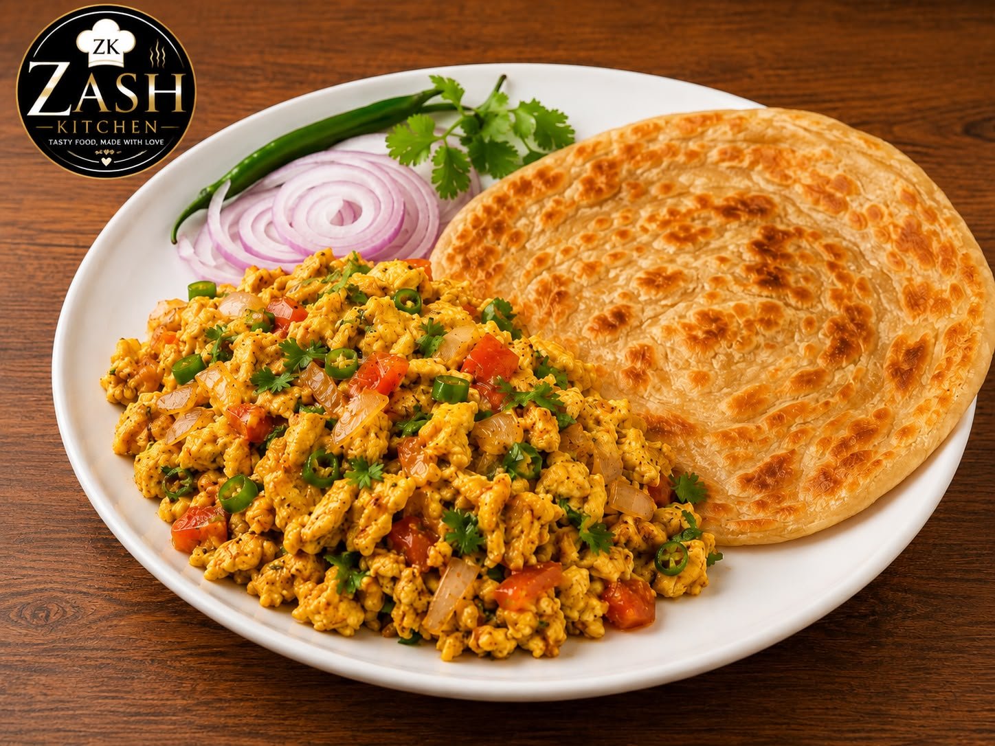 Anda Piyaz Bhujia with 1 Paratha