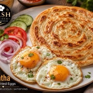 Paratha with 2 Fried Eggs