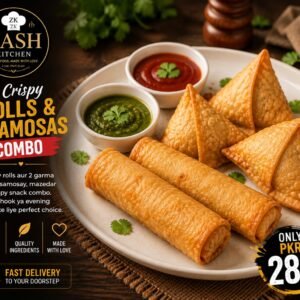 2 Crispy Rolls & 2 Samosas Combo